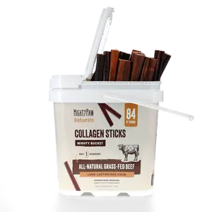 Mighty Paw Collagen Sticks - All-Natural | Grass-Fed Beef | High in Protein & Collagen | Grain & Gluten Free Mighty Paw Collagen Sticks - All-Natural | Grass-Fed Beef | High in Protein & Collagen | Grain & Gluten Free