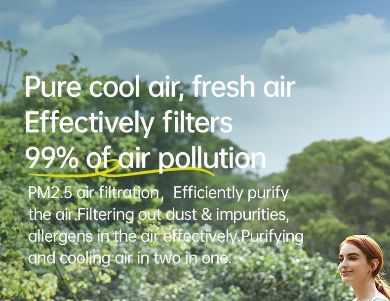 Jisulife Baby Stroller Fan Portable Large Battery Operated 100 Speeds Air Purify & Air Turbo Tech Bladeless Stroller Fan for Car Seat