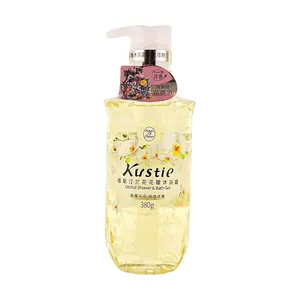 Kustie Orchid Petal Body Wash 380g - Firming, Moisturizing, Hydrating Shower Gel with Long-Lasting Floral Fragrance