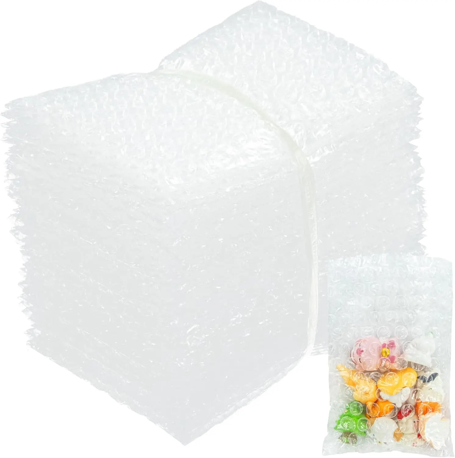 200 Pieces Bubble Cushion Wrap Pouches, 4x6 Inch Bubble Out Bag, Double Walled Cushioning Bags Thickening Shockproof Foam Bags for Shipping, Storage, and Moving
