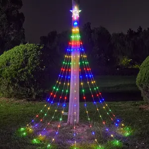 Star Shape Christmas Lights Outdoor Decorations, Waterproof Remote Control Tree Light, 282 Leds, 8 Modes, Halloween New Year Holiday, Seasonal Decor, Starlights
