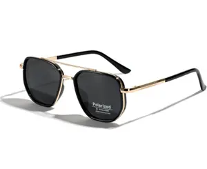 glasses Back To School Sunglasses for Travel Use, Gifts for Him, Fashion Fall/Summer 2024 Geometric Frame Double Beam Sun Protection Glasses Trends