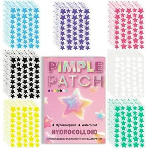 KHAZIX Mild Concealer Protective Acne Patches, Fun Star Design, Gentle Daily Care, Single Item, Non-Flammable,  Made in China