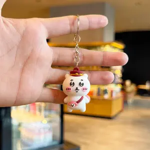 Cartoon Chiikawa Keychain Figure, Cute Couple Bag Charm, Elegant Gift, Cartoon Key Ring, Stylish Accessory, Perfect Present