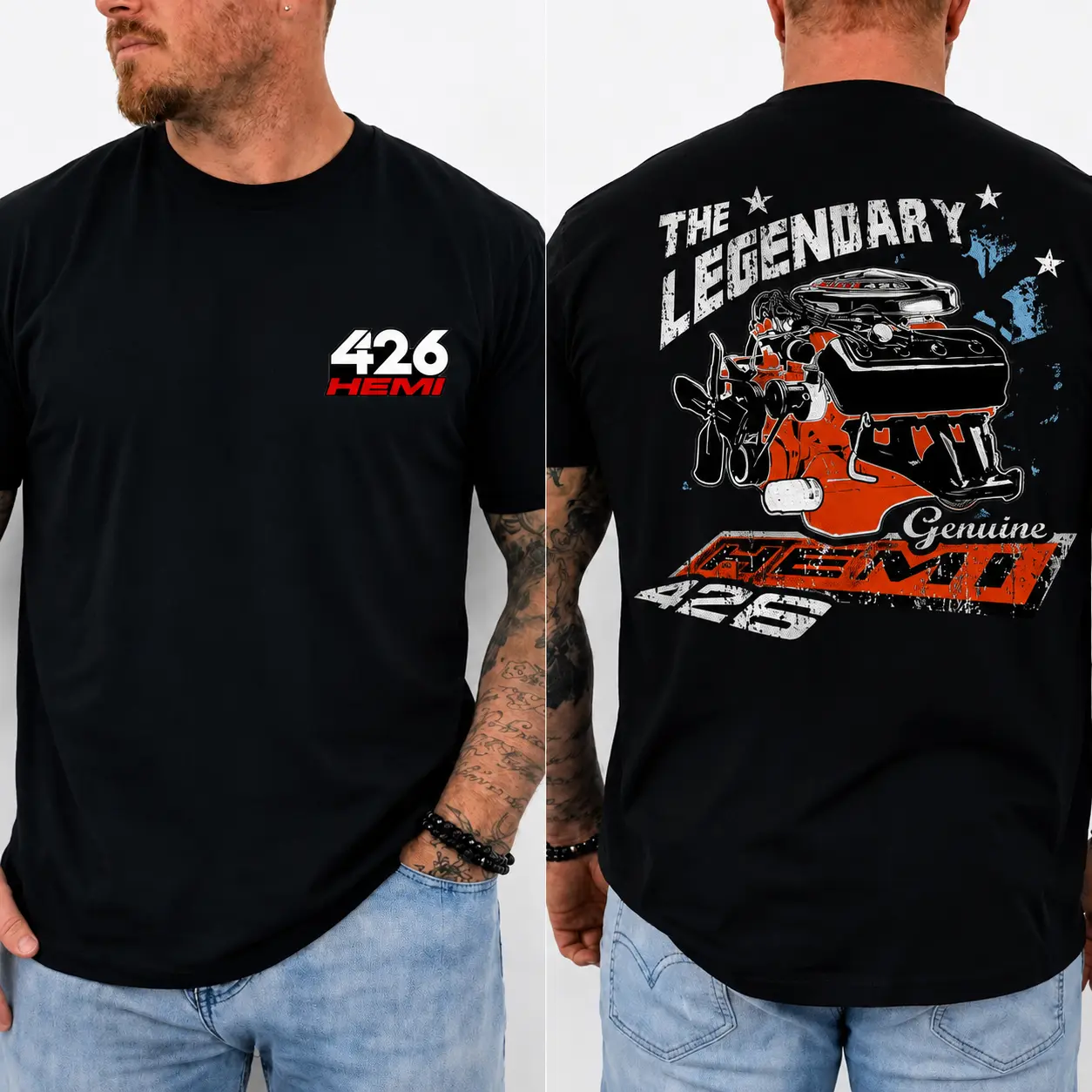 426 HEMI T-Shirt, Vintage Mopar Muscle Car V8 Racing Graphic Tee