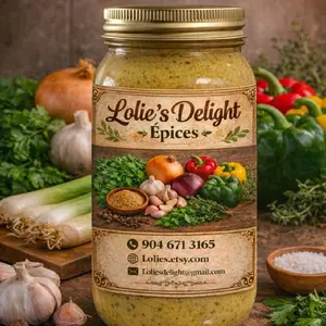 Epis Haitian- Lolie's Delight Haitian Seasoning Organic Caribbean Marinating Spice Blend for Authentic Flavors ( 32oz)