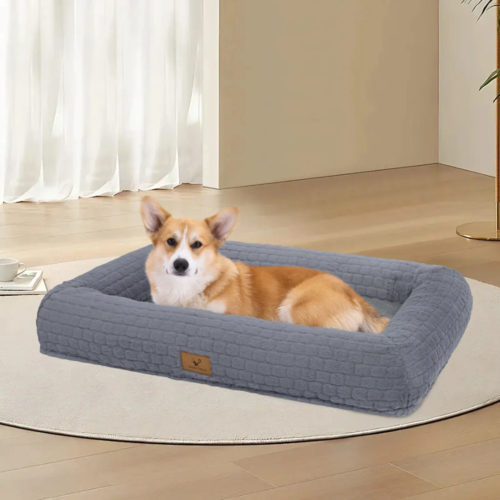 CT057 Memory Foam Pet Cushion, Dog & Cat Bed, Comfortable Pet Furniture for Cats & Small to Medium Dogs