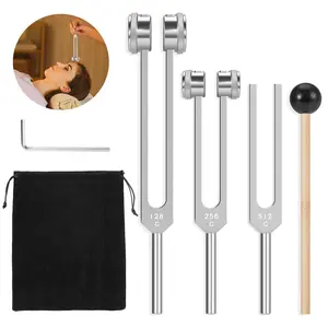 Memorial Items for the Anniversary of a Soldier's Death  Resonance Tuning Forks for Healing (128Hz, 256Hz, 512Hz),Weighted & Unweighted Tuning Forks Set,with Reflex Hammer for Healing Chakra Set,Essential Yoga,Healing/Sound Therapy,Gift for Women