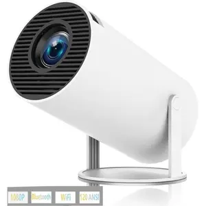 Mini Projector with WiFi and Bluetooth, Portable Projector 4K Support with Auto Keystone, 2025 Upgraded HY300Pro Projectors Compatible with iPhone Audio Automatic Connection Noise Wireless