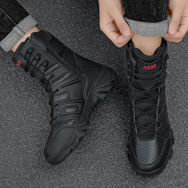 5.AA Men's All-Weather All-Terrain High-Top Round Toe Lightweight Breathable Non-Slip Outdoor Sports Shoes, Suitable for Hiking, Trerk, Tactical Activities, Stylish Outdoor Shoes, Hiking Shoes, Mountaineering Boots, Cycling Boots, Jungle Trekking outdoorf