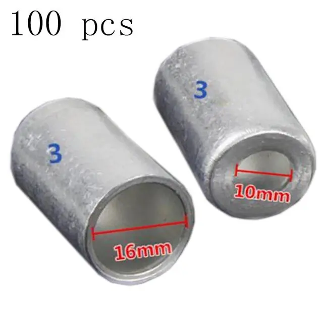 Aluminum Crimp Ferrule For Car A/C Air Conditioning Standard/Reduced Barrier Refrigerant Hose 100PCS 3/8''