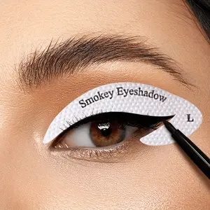 32 Pairs/4 Lace-Up Eyelash Stencils - Alcohol-Free Non-Woven Fabric Makeup Molds, Precise Cat Eye, Smoky & Natural Looks - Easy to Apply &, Stain-Free Beauty Stickers for Beginners & Pros, Durable Non-Reusable Design, Hypoallergenic Makeup