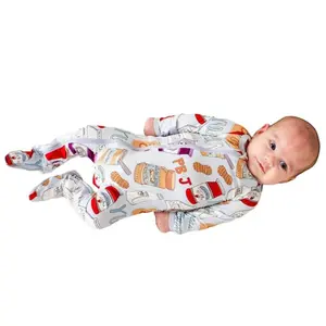 Bestaroo Bamboo Baby Footie Sleeper – Super Soft 2-Way Zipper, Fold-Over Mittens NB/0-3M, Grips on Larger Sizes, Snug Fit Cozy Bamboo Stretch