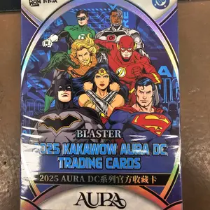 Aura DC Blaster Factory Sealed Deluxe Premium Trading Card Collectible Pack - Trade Card Box for Non-Sports Collectors
