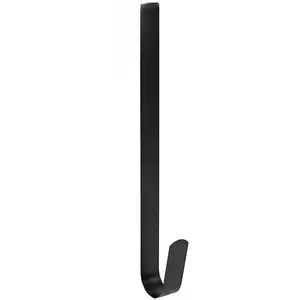 12" Wreath Hanger for Front Door Steel Over The Door Hanger Hook Black 1 Hangable Decor Sturdy Stainless Steel Design Lightweight Safe Reliable Versatile Use