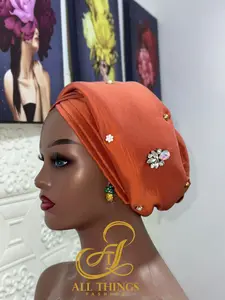 Elegant HILDA Stoned Turban: Handcrafted Fashion Statement with Intricate Stone Detailing | Luxurious, Comfortable Fit for Any Occasion | Elevate Your Style with This Unique Headpiece | Perfect for Casual or Formal Wear | Versatile and Eye-Catching Design