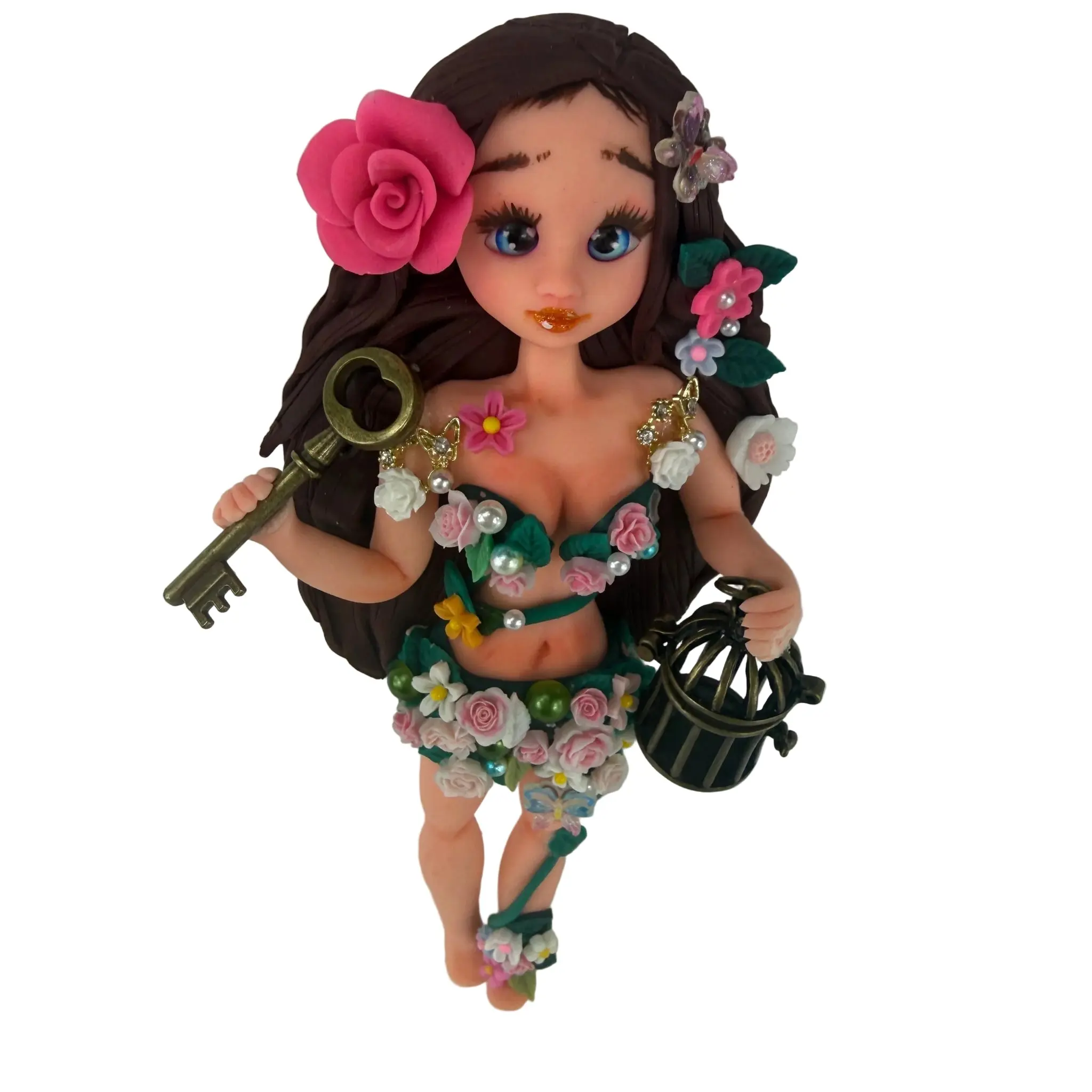 Handmade Enchanted Forest Fairy Doll – Flex Porcelain Doll - Craft Centerpiece
