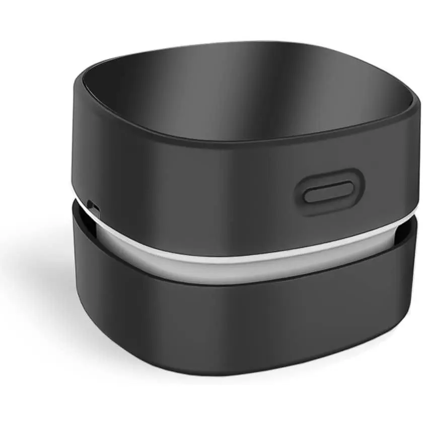 Desktop Vacuum cleaner,Mini table dust sweeper Energy Saving,High endurance up to 400 mins,Cordless&360o Rotatable Design for Cleaning Hairs,Crumbs,Computer Keyboard of gifts for  (black)