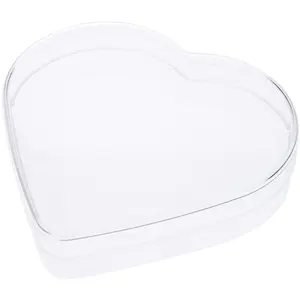 Pioneer Plastics 174C Clear Heart Shaped Plastic Container, 6" W x 1.375" H