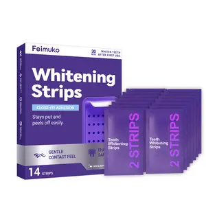 Purple Teeth Whitening Strips Teeth Brightening 7/21 Whitening Sessions Safe for Enamel Non Sensitive Teeth Whitening Peroxide Free