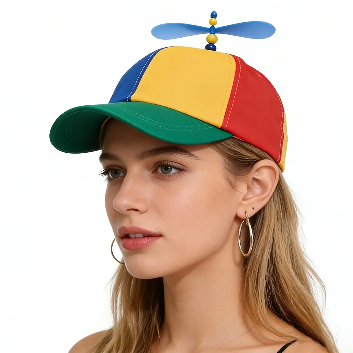 [Spring/Summer Parent-Sun Hat] Unisex Windmill Bamboo Dragonfly Snapback Hat |   Creative Detachable Propeller Baseball Cap |   Outdoor Adjustable Casual Hat for Sports, Camping, Beach