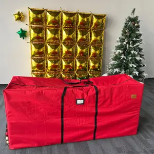 12 FT Christmas Tree Storage Bag,65x30x20 IN Heavy Duty 600D Oxford Fabric,Side Mesh Pockets,Reinforced Handles,Dual Zippers Wide Opening,Extra Large Storage for Big Xmas Tree & Decorations BallsC32FixEasyHardware