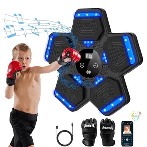 LOLBOX 2025 Music Boxing Machine with Smart Bluetooth, LED Electronic Wall Mounted, Various Speed Modes, Compact Design & Boxing Gloves fidgettoys best gift