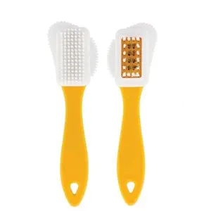 Suede Shoe Cleaner Brush 4-Way Cleaning & Refreshing Brush for Suede Leather Products Shoe Cleaner Suede & Nubuck Brass & Nylon Bristles