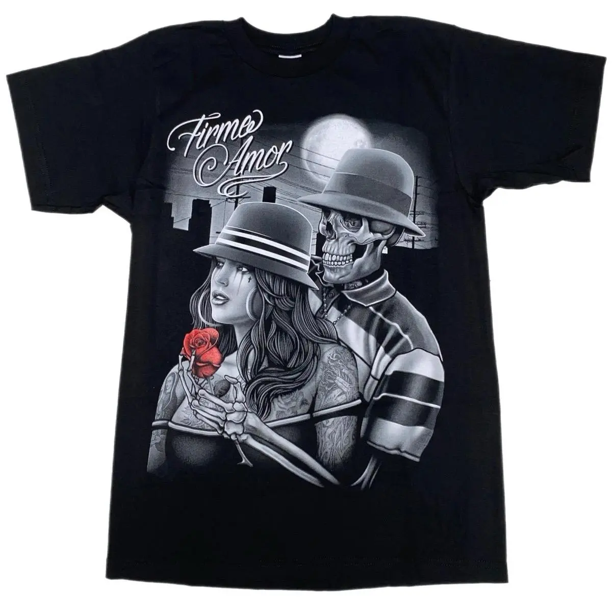 Firme Amor T-Shirt Print Tee Graphic Washed Cotton Streetwear Holiday Wear y2k Fashion Top Trending Gift for Summer