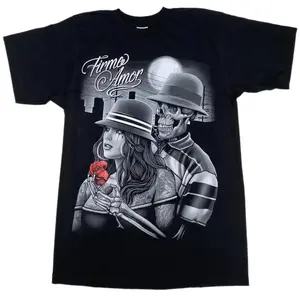 🌙 🩶 [100% Cotton][Viral TikTok Shirt]Firme Amor T-Shirt Print Tee Graphic Cotton Streetwear Holiday Wear y2k Fashion Top Trending Gift for Summer