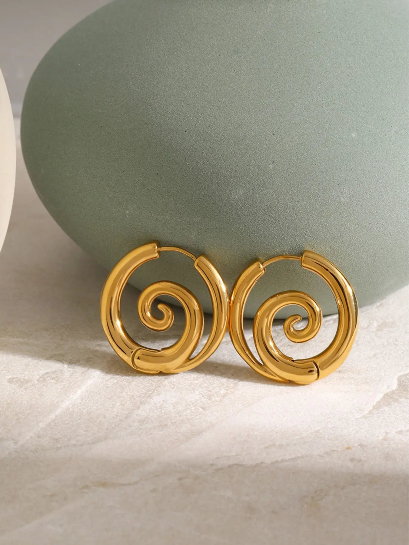 Women's Spiral Circle Hoop Shape Earrings Set, Fashionable High Quality Mosquito Coil Studs, Ideal for Daily Wear, All-Season Accessory, Statement Earrings