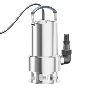 Sump Pump 1.6 HP Submersible Water Draining Pump 5500 GPH Stainless Steel Electric Clean/Dirty Water Transfer Pumps with Adapters for Pool Hot Tub Pond Flood Basement