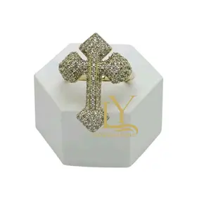 LaYaiBoutique #1632 High Quality 14k Gold Plated Cross Ring