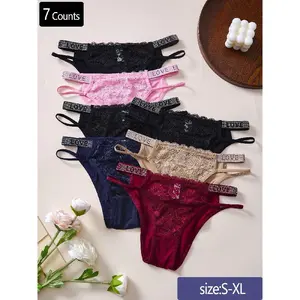 Women's Rhinestone Letter Tape High Waist Panty, Soft Comfy Breathable Knicker for Daily Wear, Underwear for All Seasons Womenswear Comfort