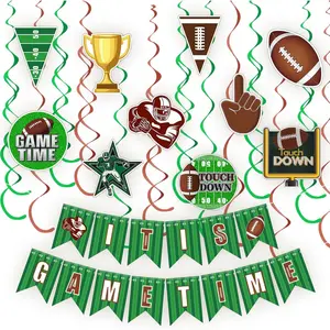Football 44 count Party  Swirl Banner Decorations, Football  Day Party  Swirls Streamers Ceiling Decor for  Office Classroom School Boys Girls  Shower Supplies