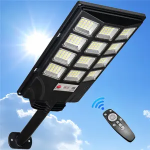 Upgraded Solar Street Light Outdoor 5730 SMD LED 120LM/W Super Bright Monocrystalline Panel LiFePO4 Battery IP65 Waterproof for Yard Garden Street Garage SummerVibes