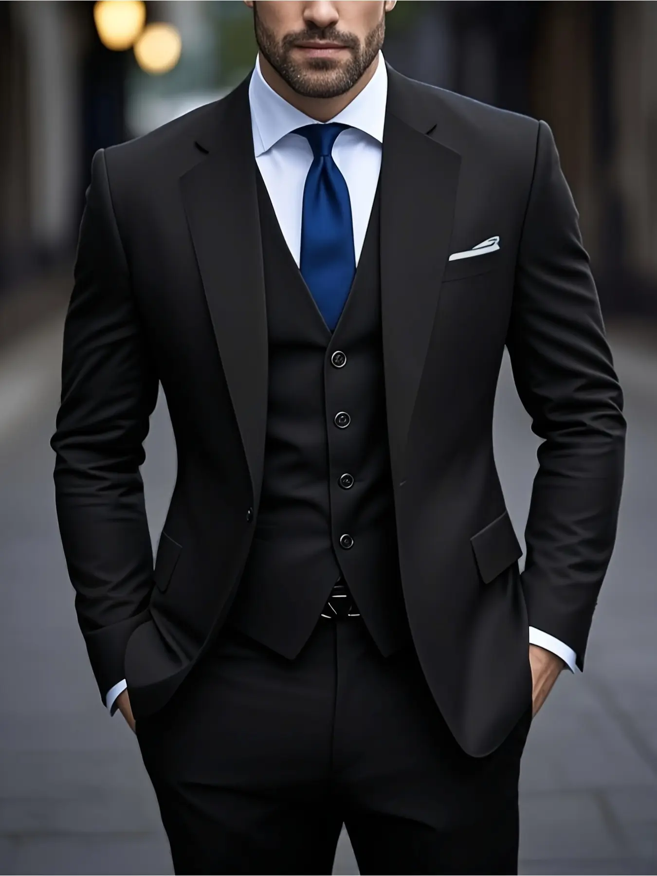 Men'S Three-Piece Suit, Including a Jacket, Trousers, And Vest, Suitable for Weddings And Important Occasions, Formal Wear, Tuxedo Suits
