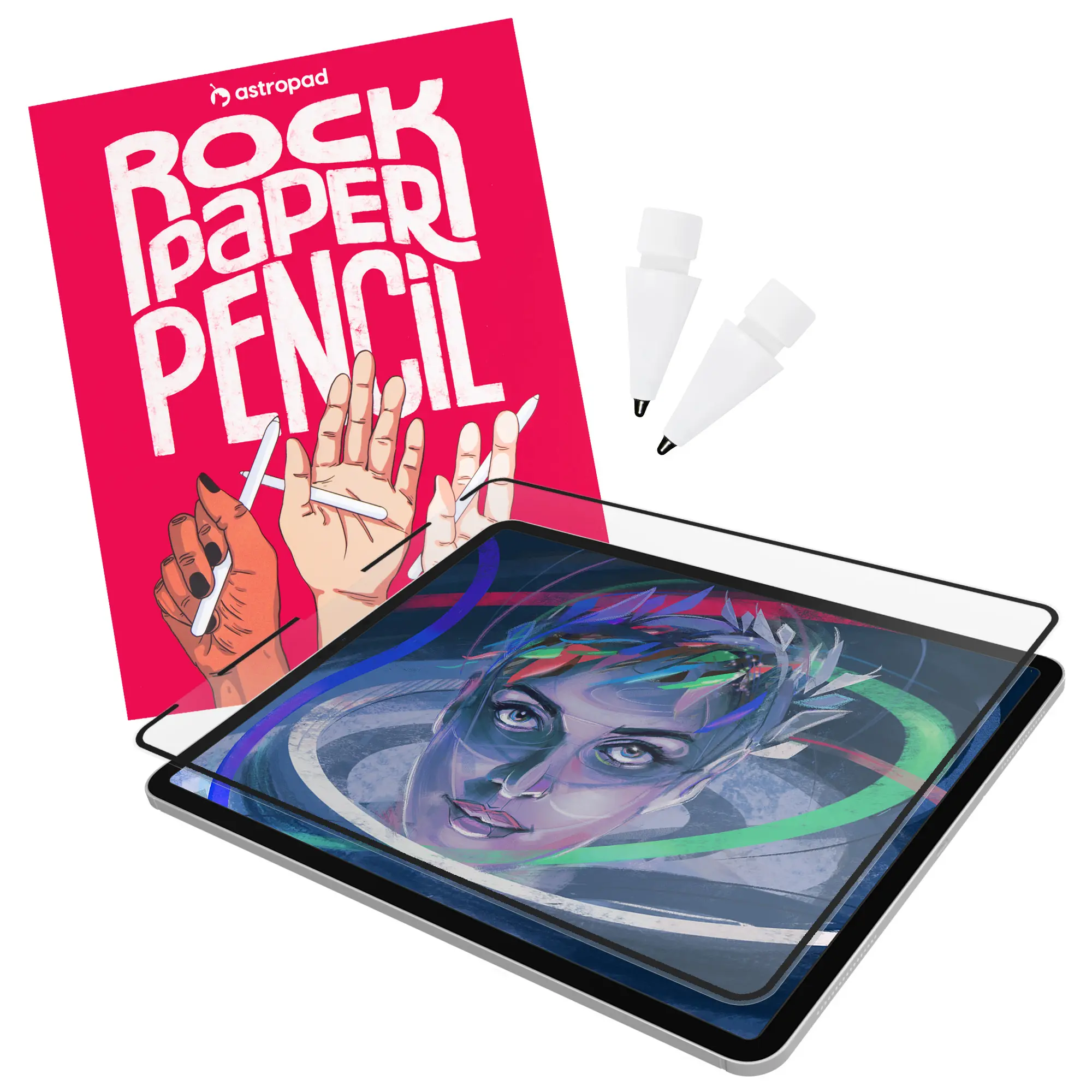 Rock Paper Pencil — Matte iPad Screen Protector + Apple Pencil Tips Rock Paper Pencil — Matte iPad Screen Protector + Apple Pencil Tips