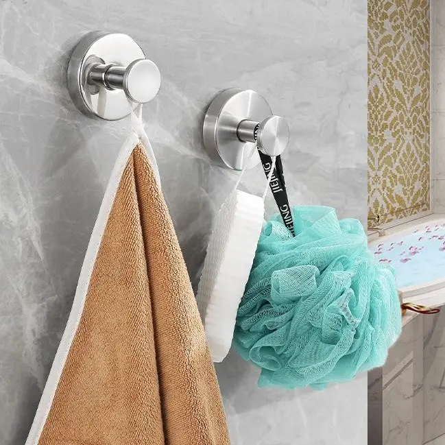 Suction Cup Hooks Gadgets Kitchen Home Essentials | Bathroom Accessories Waterproof Reusable Shower Hooks Towel Hooks Hanging Towels Loofah Robe