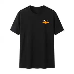 MoodTees Funny Cartoon Duck T-Shirt – Minimalist Cute Duck Graphic Tee, Unisex Black Short Sleeve Crew Neck Shirt, Soft Breathable Cotton, Comfortable Casual Fit, Lightweight Summer Top, Trendy Animal Print, Perfect for Daily Wear, Streetwear