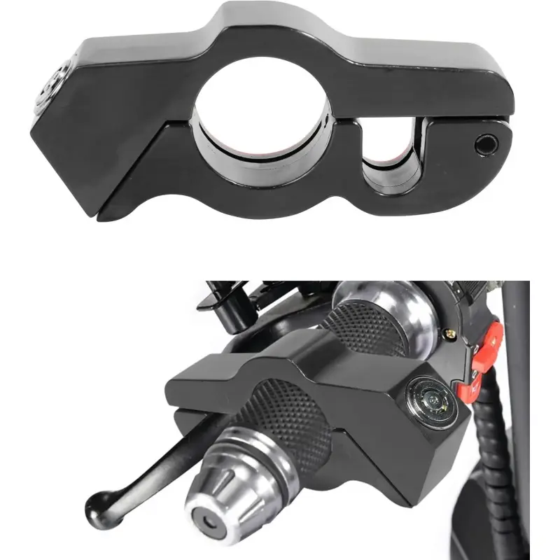 DIBMS Motorcycle Lock, Heavy Duty Anti-Theft Bike Handlebar Lock,Car Accessories Handlebar Throttle Grip Brake Lever Security Motorcycle Locks,Ultimate Security for Motorcycle (Black)