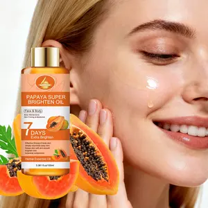 Papaya Brightening Oil, Body Care, Body Firming Oil, Nourishing Oil, containing papaya, aloe vera and hyaluronic acid, tightens and nourishes body skin, locks in moisture, keeping skin soft and smooth, brightening complexion with plant-based formula