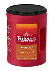 Folgers Colombian Medium Roast Ground Coffee, 22.6 Ounce Beverage Bean Perfume Taffy Flavor