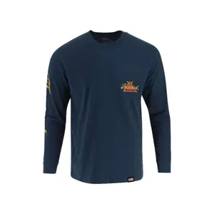 Thorogood Men's Made in USA Long Sleeve Pocket T-Shirt - Heavyweight Cotton, Slim Fit Casual Top with Ribbed Neck and Flag Hem
