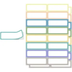240 Removable Labels  for Jars & Freezer Containers - 1x3 -Proof Stickers, 8 Colors Pearlescent Film, -Free (-40?F~150?F)