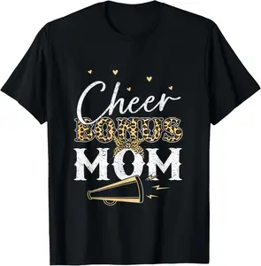 Cheer Bonus Mom Shirt Leopard Cheerleading Stepmom Cheer T-Shirt 1