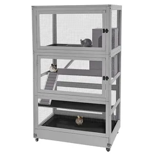 Aivituvin-AIR56 Large Wooden Chinchilla Ferret Cage