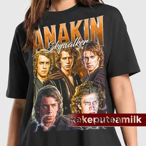 Limited Anakin Skywalker Unisex Softstyle T-Shirt, Movies Vintage 90s Poster Graphic tee