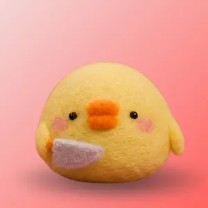 Chirpy Chick – Beginner DIY Wool Felting Kit with Needles, Foam Pad & Tutorial