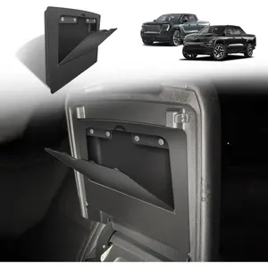 Center Console Hidden Storage Box Compatible with Chevrolet Silverado EV/GMC Sierra EV 2024 2025 Interior Accessories Magnet ABS Armrest Secret Organizer Armrest Box Insert Tray